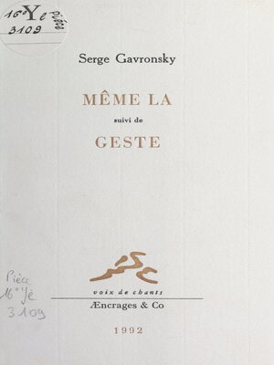cover image of Même la